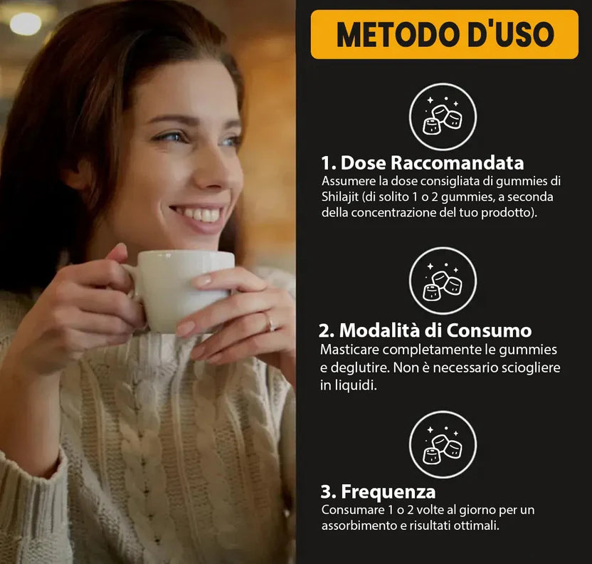 Caramelle Gommose di Shilajit 100% Puro