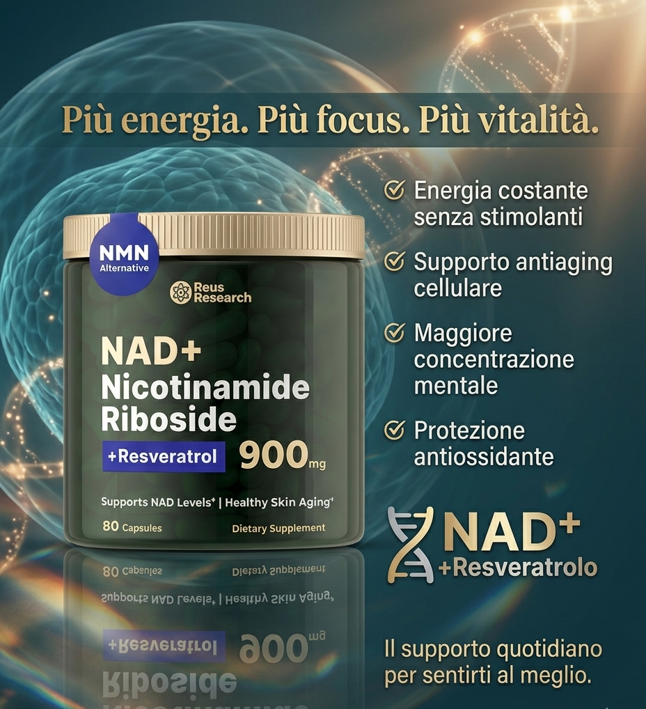 NAD+ Resveratrolo – 80 Capsule antietà